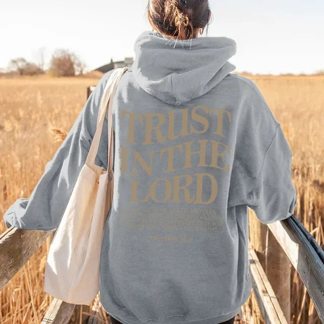 Letter Print Christian Hoodie for Women