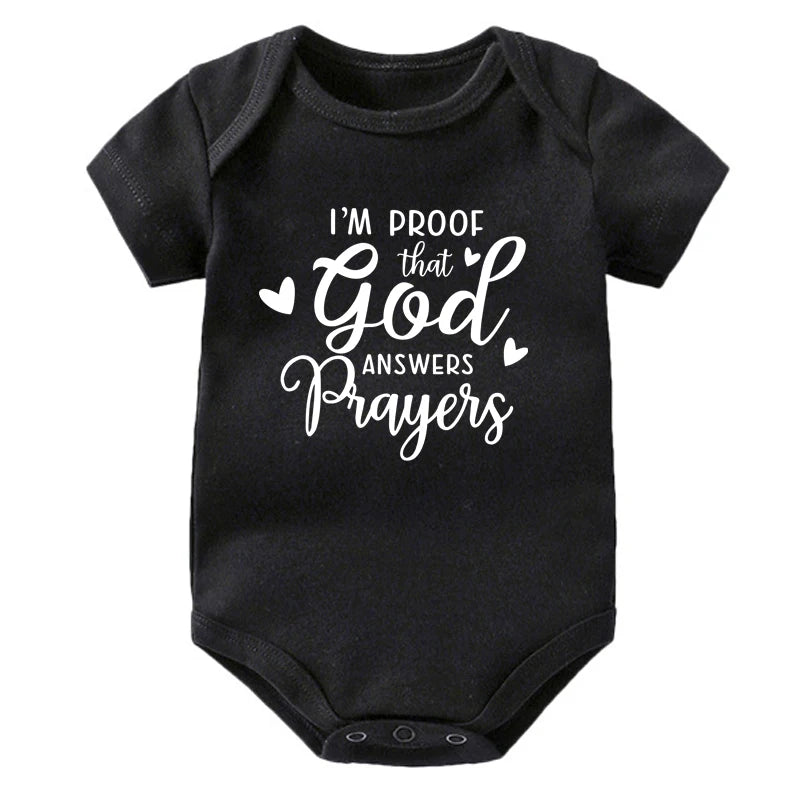 Im Proof God Answers Prayers Newborn Baby Bodysuit