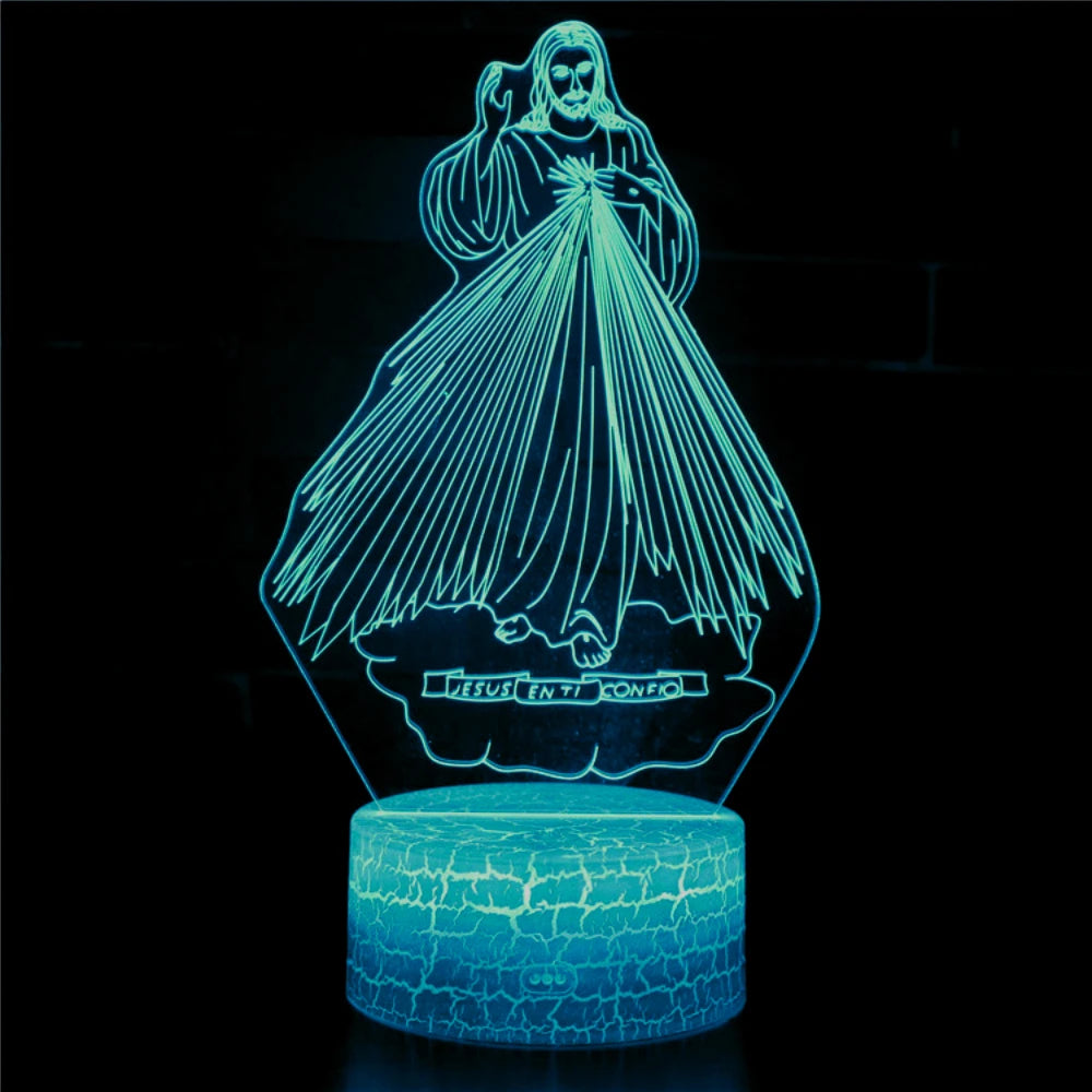 Jesus 3D Illusion Night Light