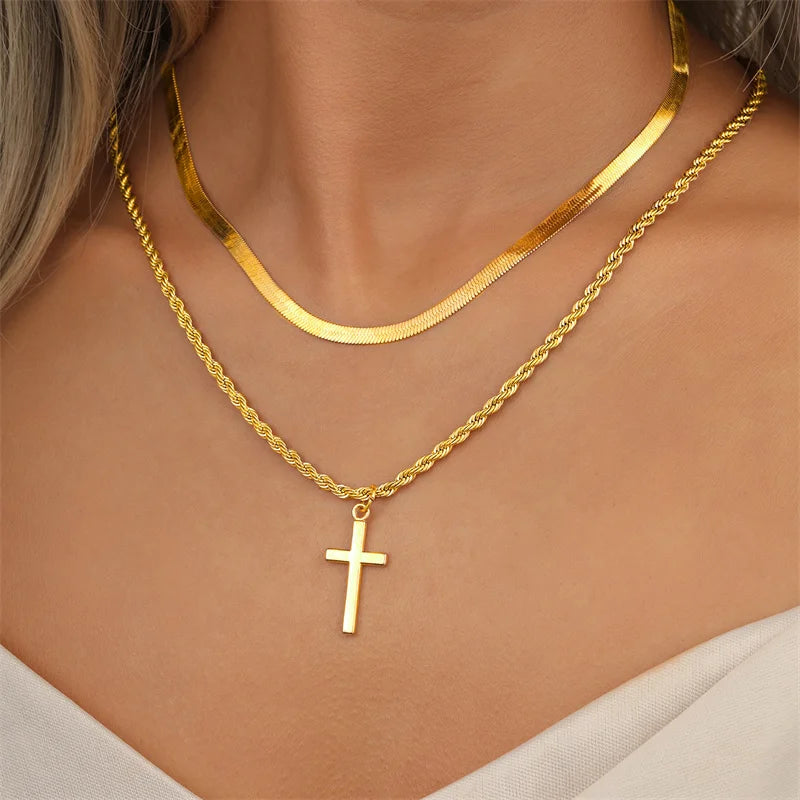 New Cross Pendant Necklace