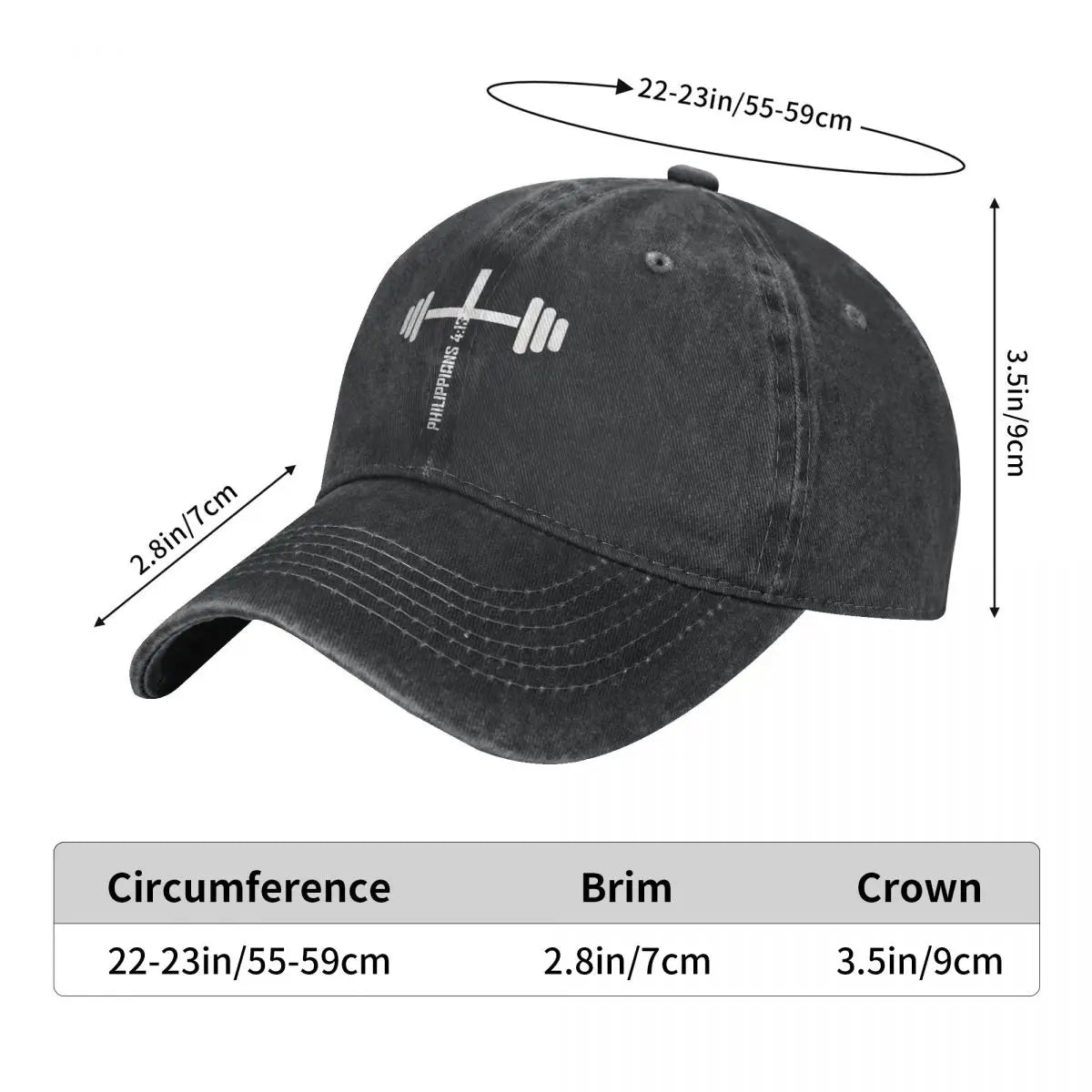 Christian Fitness Philippians 4 13 Bible Verse Baseball Caps