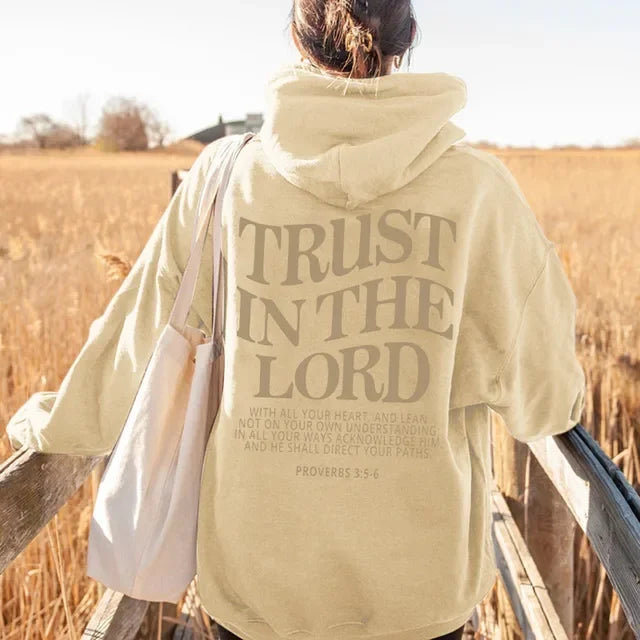 Letter Print Christian Hoodie for Women