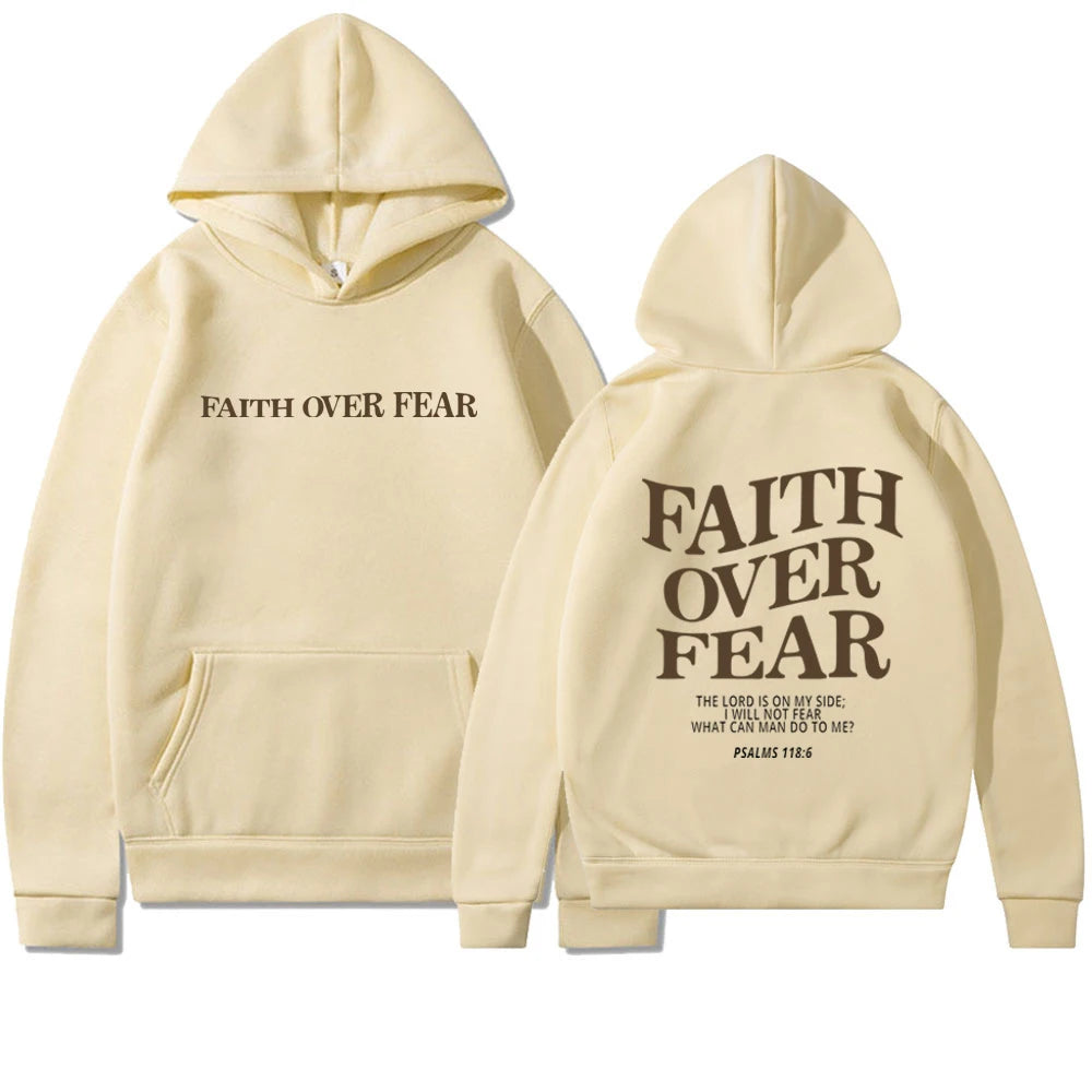 Faith Over fear Christian hooded sweatshirt