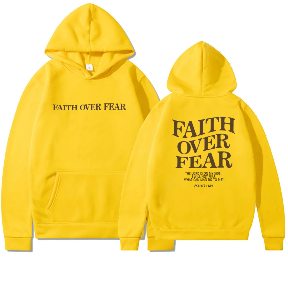 Faith Over fear Christian hooded sweatshirt