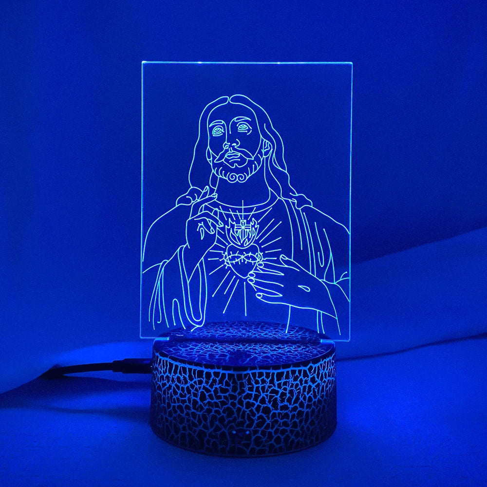 Sololandor Jesus Virgin Mary 3D Night Light