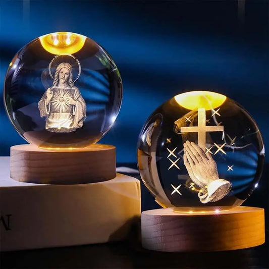 Christian Crystal Ball Night Light