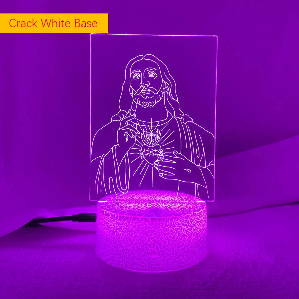 Sololandor Jesus Virgin Mary 3D Night Light