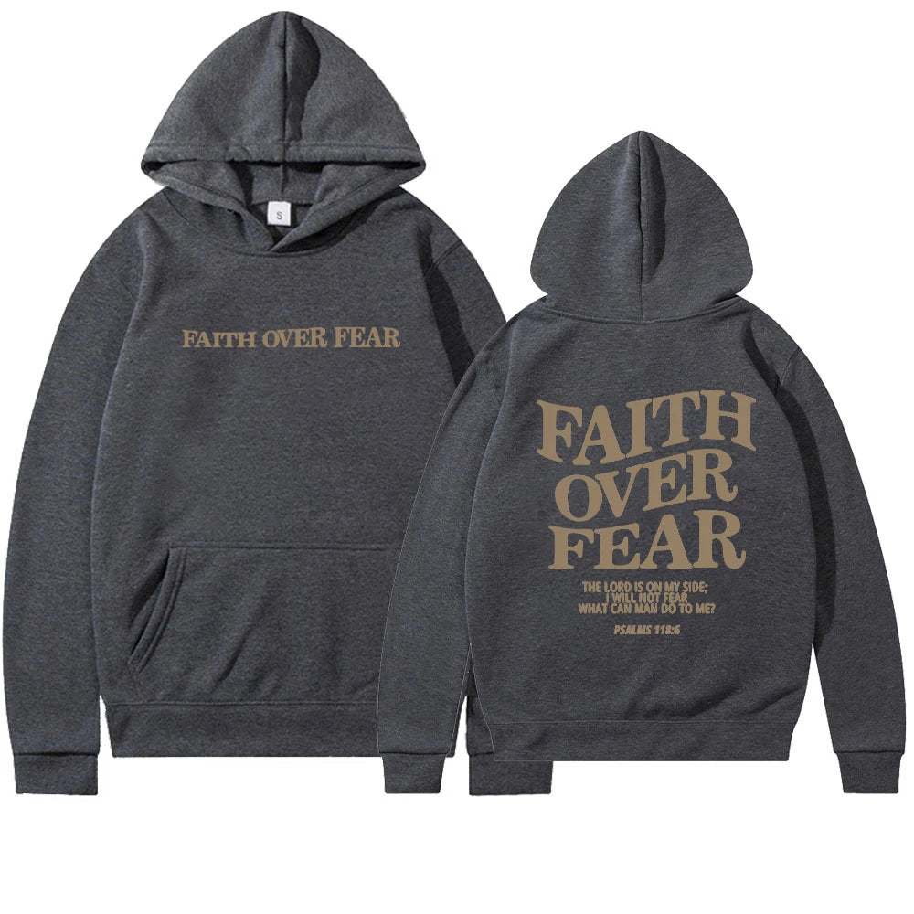 Faith Over fear Christian hooded sweatshirt