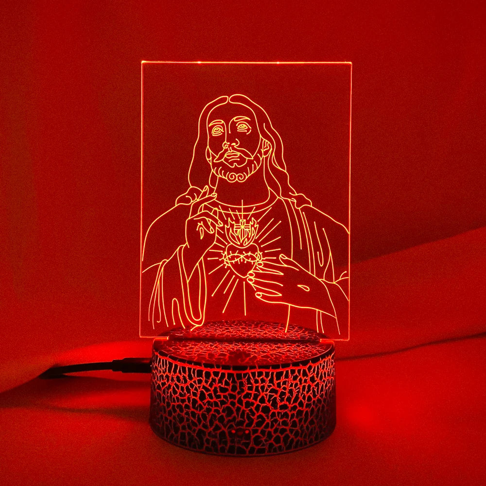 Sololandor Jesus Virgin Mary 3D Night Light