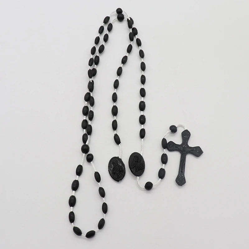 Luminous Catholic Christ Jesus Cross Plastic Rosary