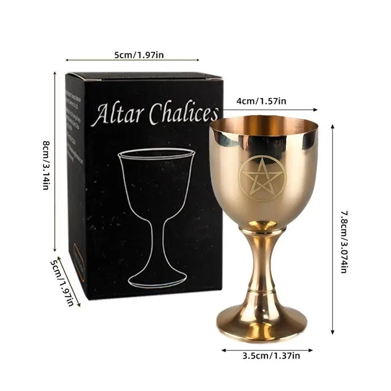 Pentagram Chalice Solid Brass Chalice