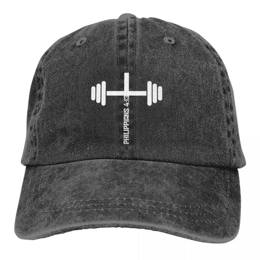 Christian Fitness Philippians 4 13 Bible Verse Baseball Caps