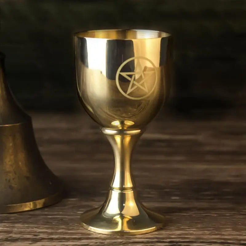 Pentagram Chalice Solid Brass Chalice