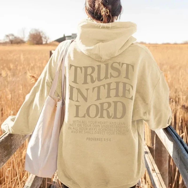 Letter Print Christian Hoodie for Women