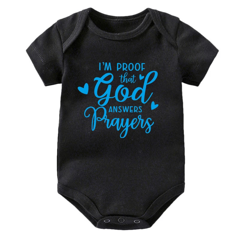 Im Proof God Answers Prayers Newborn Baby Bodysuit