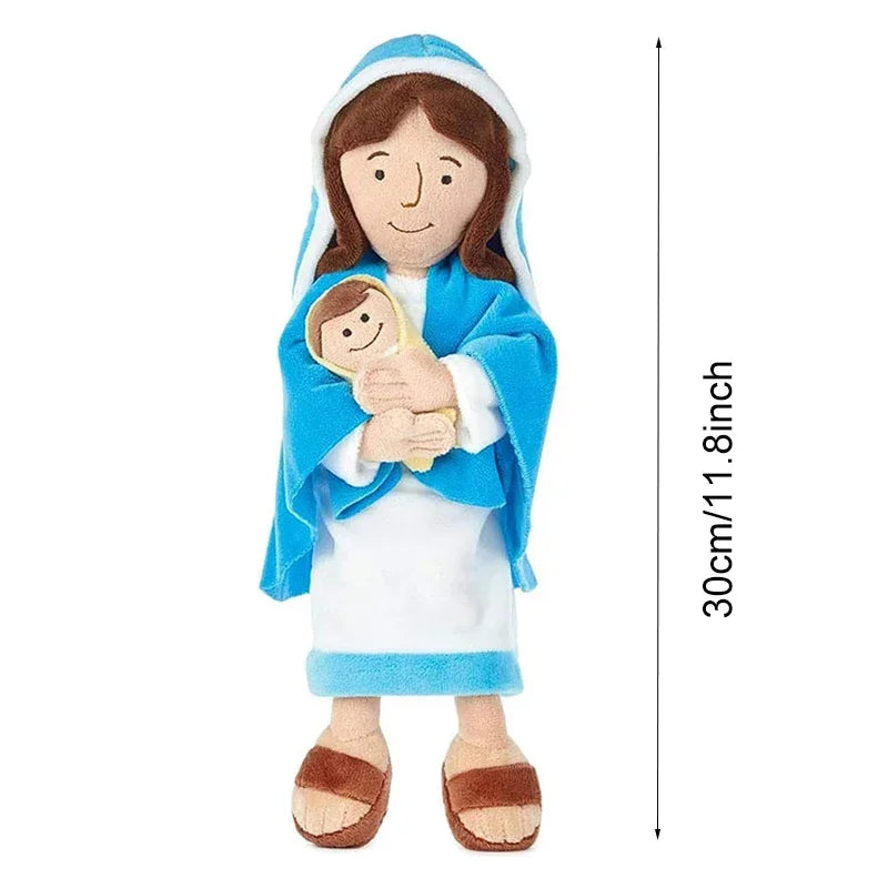 Cartoon Jesus Virgin Mary Plush Doll Toy