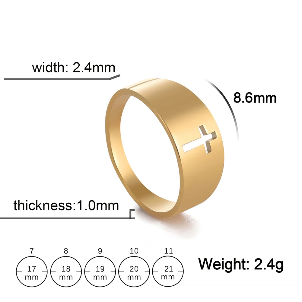 Jesus Cross Finger Ring