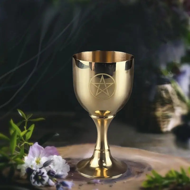 Pentagram Chalice Solid Brass Chalice