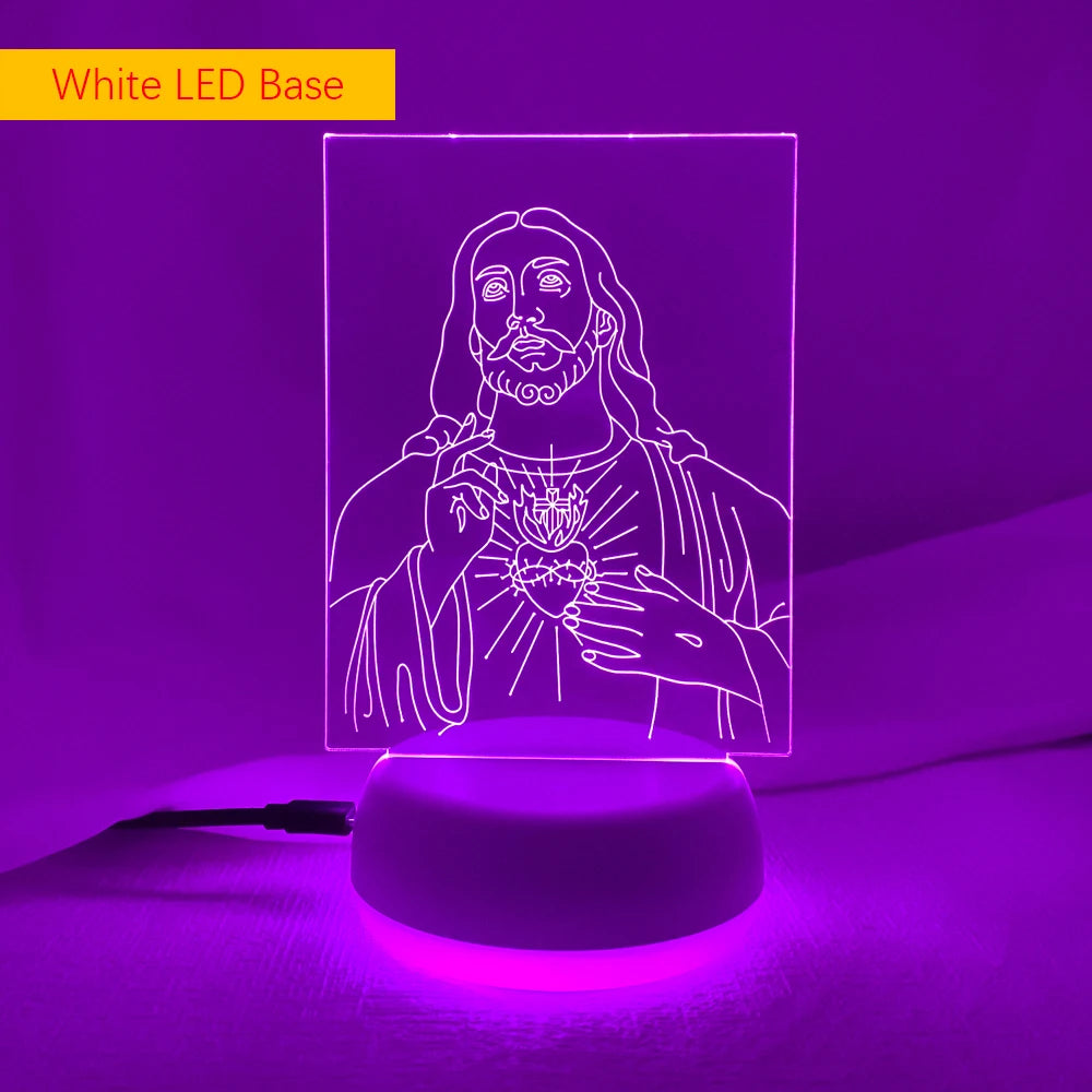 Sololandor Jesus Virgin Mary 3D Night Light