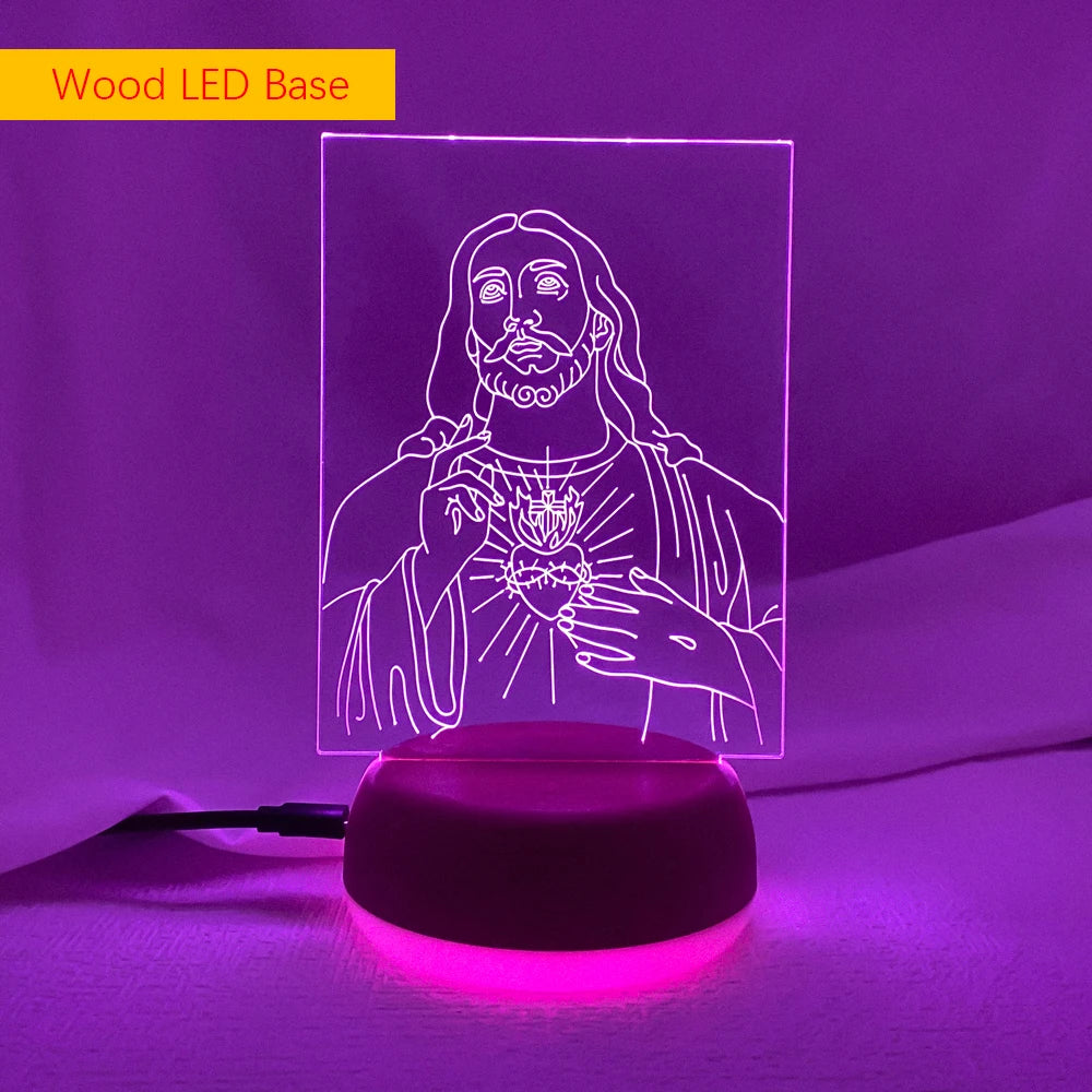 Sololandor Jesus Virgin Mary 3D Night Light