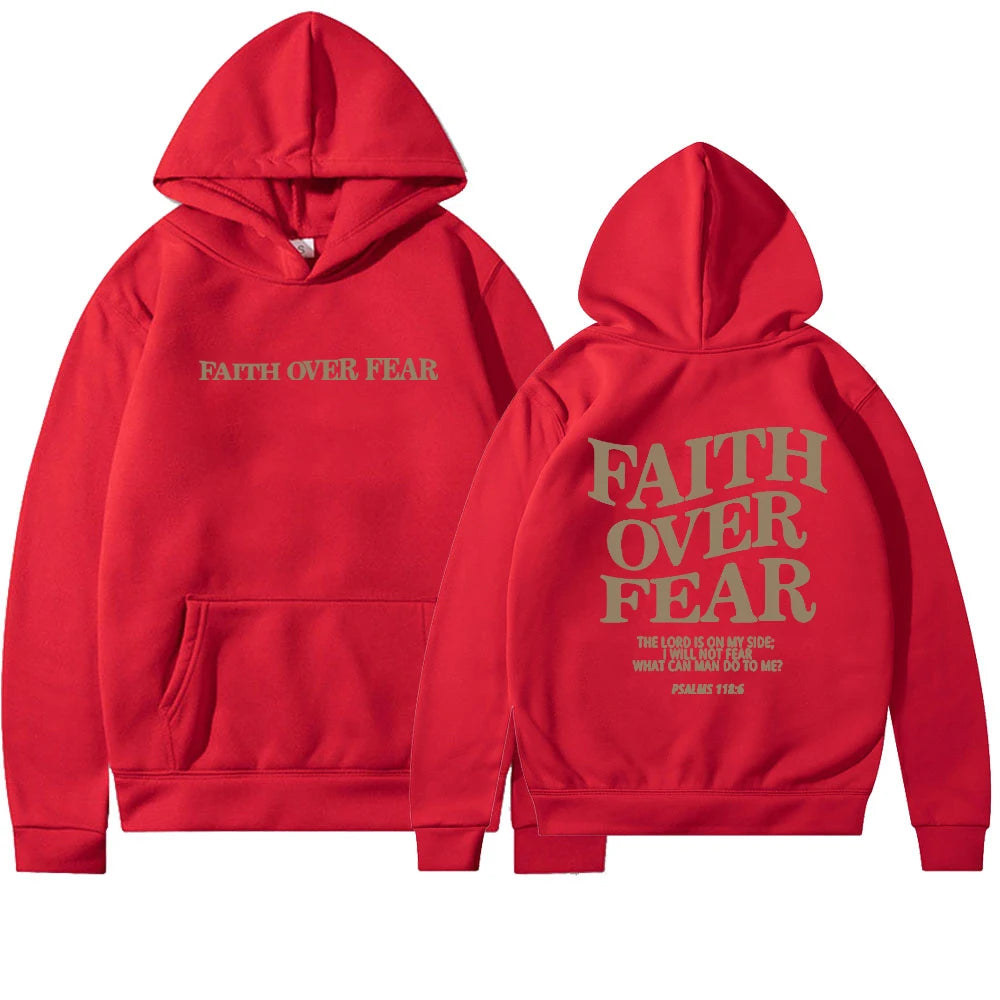 Faith Over fear Christian hooded sweatshirt