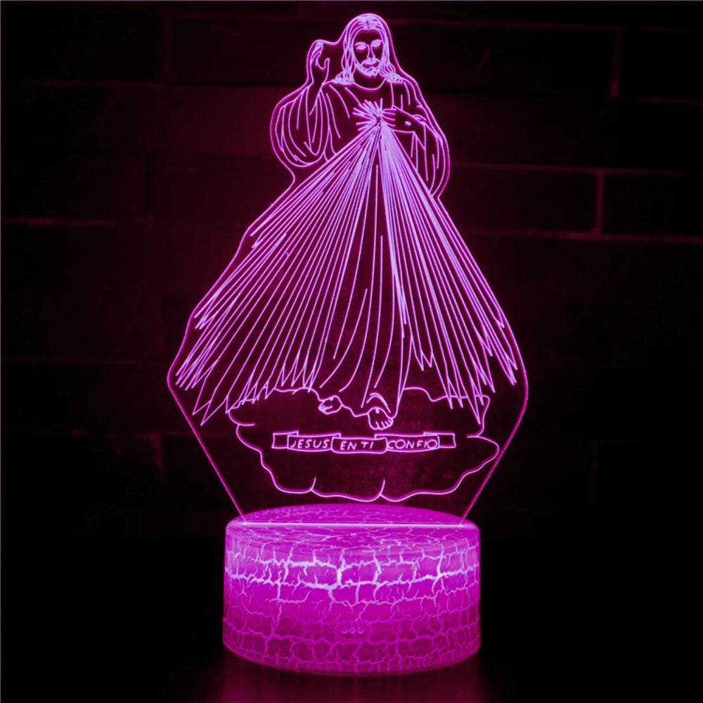 Jesus 3D Illusion Night Light