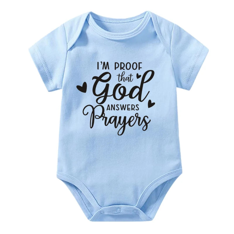 Im Proof God Answers Prayers Newborn Baby Bodysuit