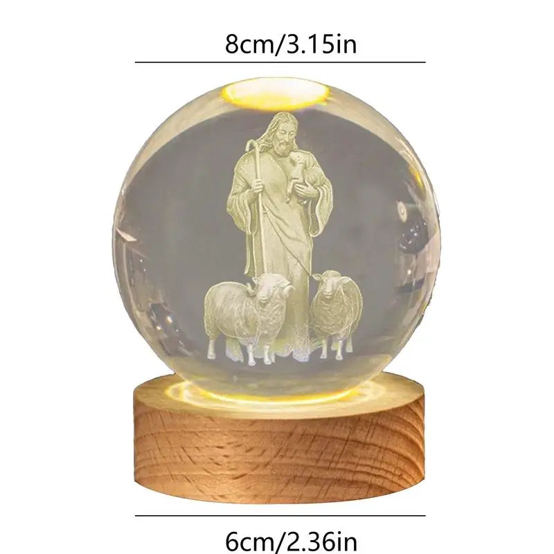 Christian Crystal Ball Night Light