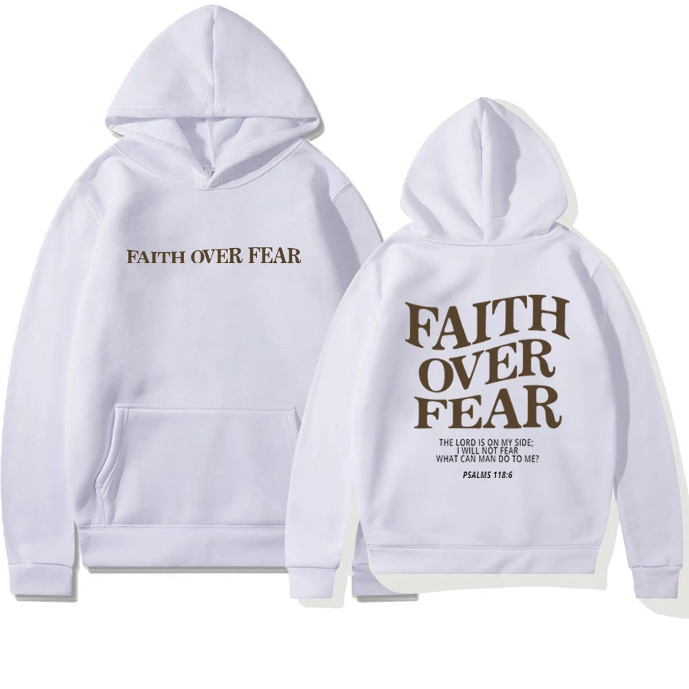 Faith Over fear Christian hooded sweatshirt