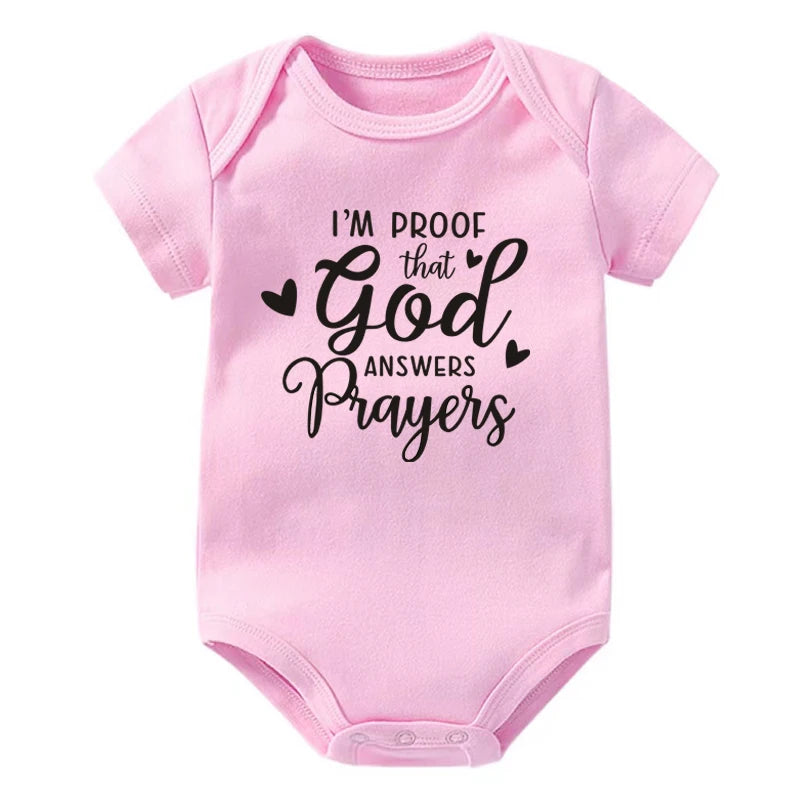 Im Proof God Answers Prayers Newborn Baby Bodysuit