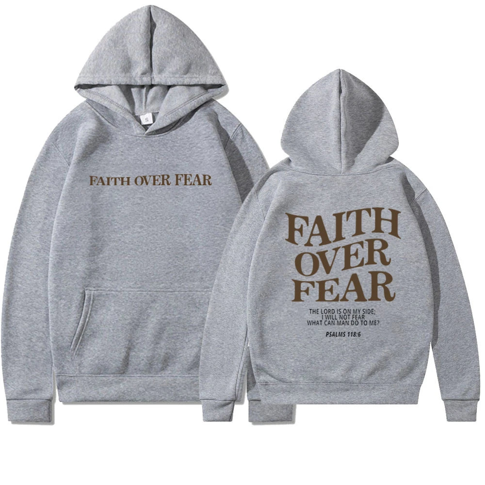 Faith Over fear Christian hooded sweatshirt