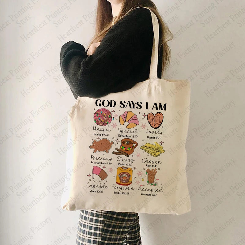 God Says I Am Mexican Pattern Tote Bag