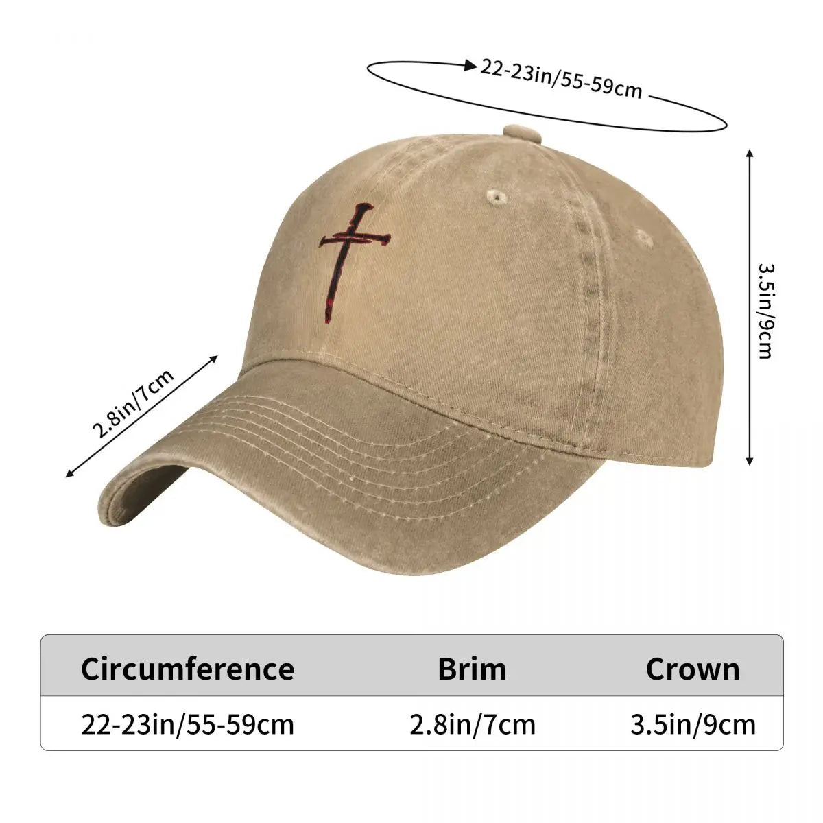 God Cross Peaked Cap