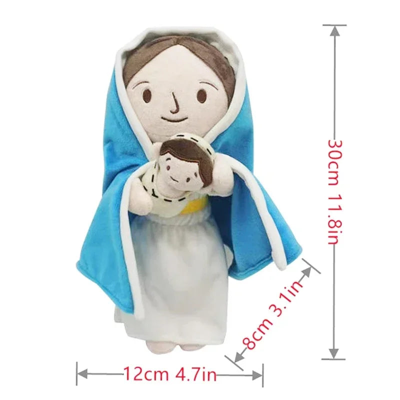 Cartoon Jesus Virgin Mary Plush Doll Toy