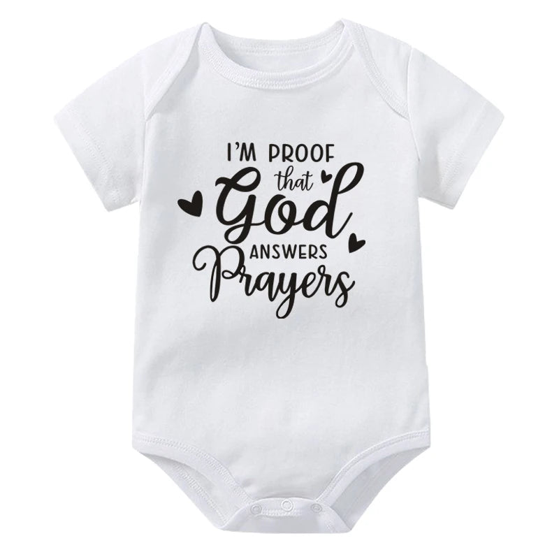 Im Proof God Answers Prayers Newborn Baby Bodysuit