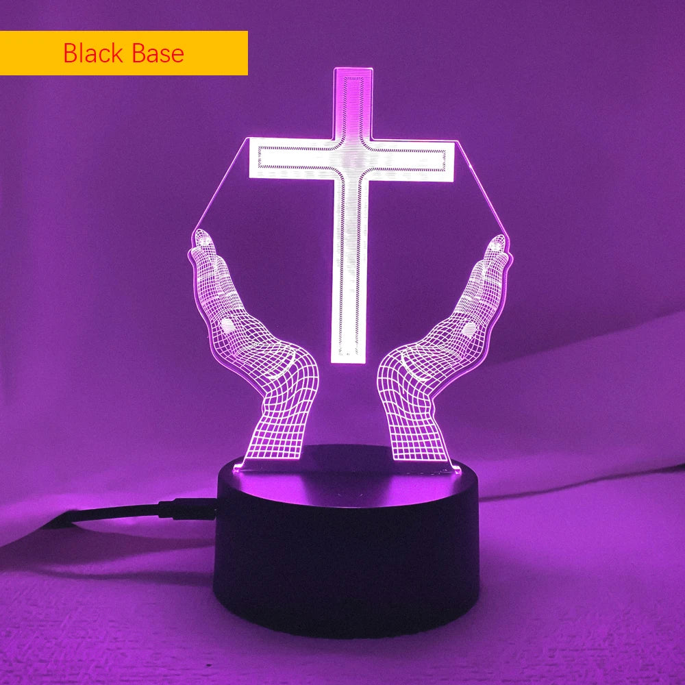 Jesus Cross 3D LED Night Light