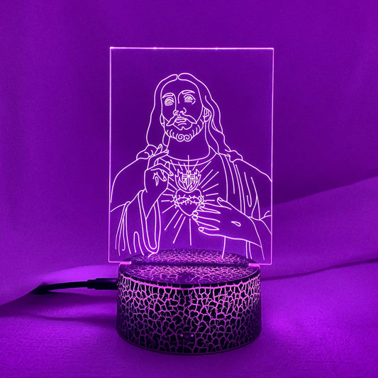 Sololandor Jesus Virgin Mary 3D Night Light